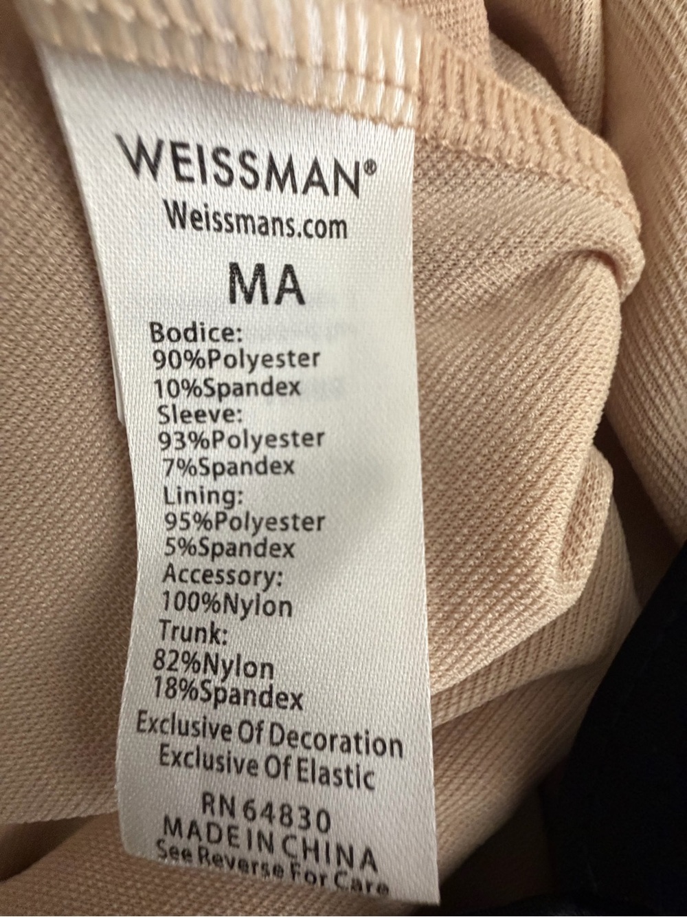 Weissman Gold Sequin Black Mesh Long Sleeve Leotard Size MA Excellent (A642) - Picture 9 of 11